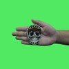 San Diego Friar Tuck Patch Sugar Skull Flower Embroidered Iron