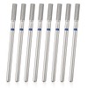 8PCS 3/32" Cuticle Clean Drill Bit Set - Diamond Tapered