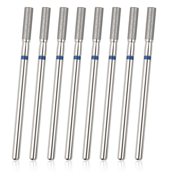8PCS 3/32" Cuticle Clean Drill Bit Set - Diamond Tapered