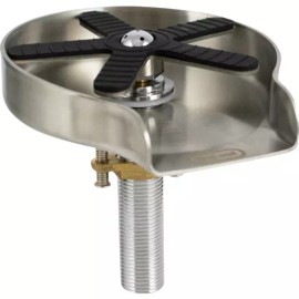 KegKing Glass Rinser | Push Activated Cup Washer | Stainless Steel Countertop Beer Glass