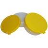Fa.ars 20 Plastic Mailing Container Flat Yellow Lid 90 ml