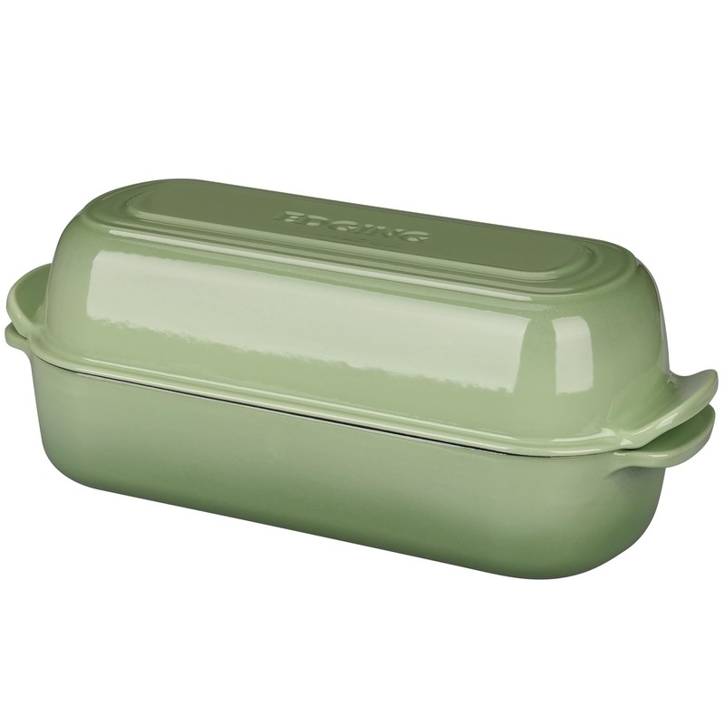 EDGING CASTING Enameled Cast Iron Loaf Pan with Lid, Dutch