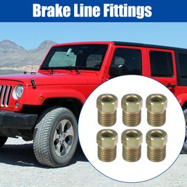 X AUTOHAUX 20pcs 3/8 Inch-24 Threads Brake Line Nut Fittings for 3/16" Steel Brake Line Tubing for Car