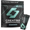 Creatina Monohidratada en Polvo - 30 Sticks Individuales | Sin