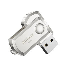 Bilious USB Memory, 128 GB, Large Capacity, USB 3.0, External Flash Memory, Eliminates Insufficient Capacity, 360 Degree Rotation, Alloy, Waterproof, Dustproof, Shockproof, Compact, Convenient to