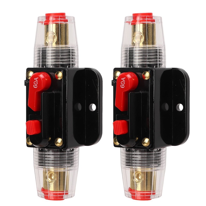 12‑24V Inline Circuit Breaker with Manual Reset Fuse Holder Battery