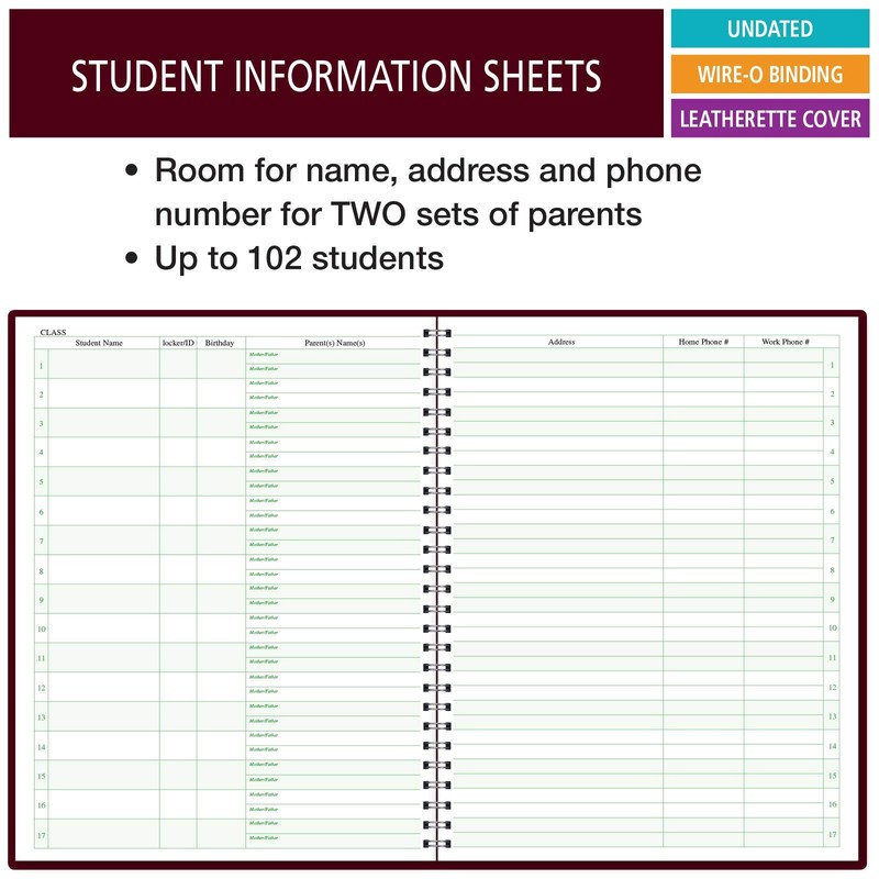 Class Record Book for 9-10 Weeks. 35 Names. Larger Grade
