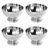 4Pcs Stainless Steel Dessert Bowl Multi Functional Drop Resistant Rustproof