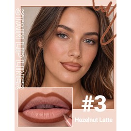 Erinde Lápiz Delineador de Labios en tono Crema Mate,Larga Duración,#03