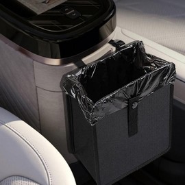 Oslynia Car Garbage Can, Pendable Car Trash Can for Front and Back Row, Foldable Garbage Bin for Car Accessories, Multifunctional Stuff Camping