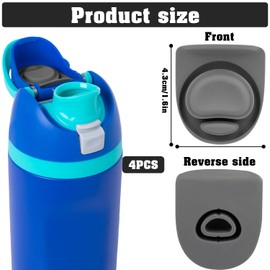TIMEDIARY 4Pcs Replacement Stopper for Owala 19/24/32/40oz, Bottle Top Lid Gasket Compatible with Owala FreeSip Bottle Stopper Gasket for Picnics, Camping, Gray
