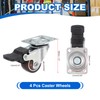 PATIKIL 1 Inch Caster Wheels, Set of 4 Plate Casters