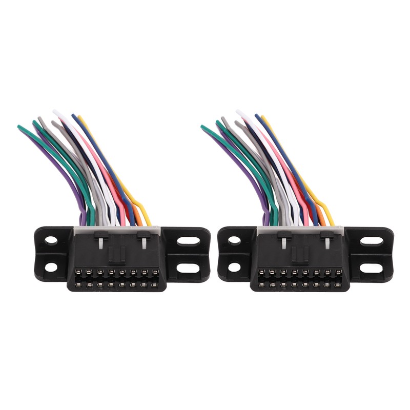 2PCS Diagnostic OBD2 16 PIN Female Connector Harness Car 16
