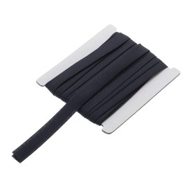 MECCANIXITY 1/2 Inch Double Fold Bias Tape Continuous Bulk Cotton Bias Tape for Sewing Seaming Quilting Hemming Binding Crafts (Gray Black 6 Yards)