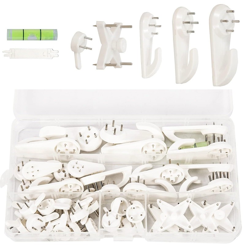 DOETYD 44pcs Picture Hooks Non-Trace Hangers Suitable for Hanging Paintings