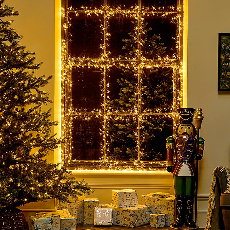 JMEXSUSS 1000 LED Cluster Lights Green Wire Plug in, 67ft