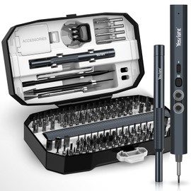 YesRight Mini Electric Screwdriver 155 in 1 Small Precision Screwdrivers Set Max 5 N.m Cordless Screwdriver with 3 Torque Settings 140 S2 Magnetic Bits, Repair Tool Set for Phone Computer Watch Drones