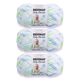 Bernat Baby Blanket Funny Prints Yarn - 3 Pack of 100g/3.5oz - Polyester - 6 Super Bulky - 72 Yards - Knitting/Crochet