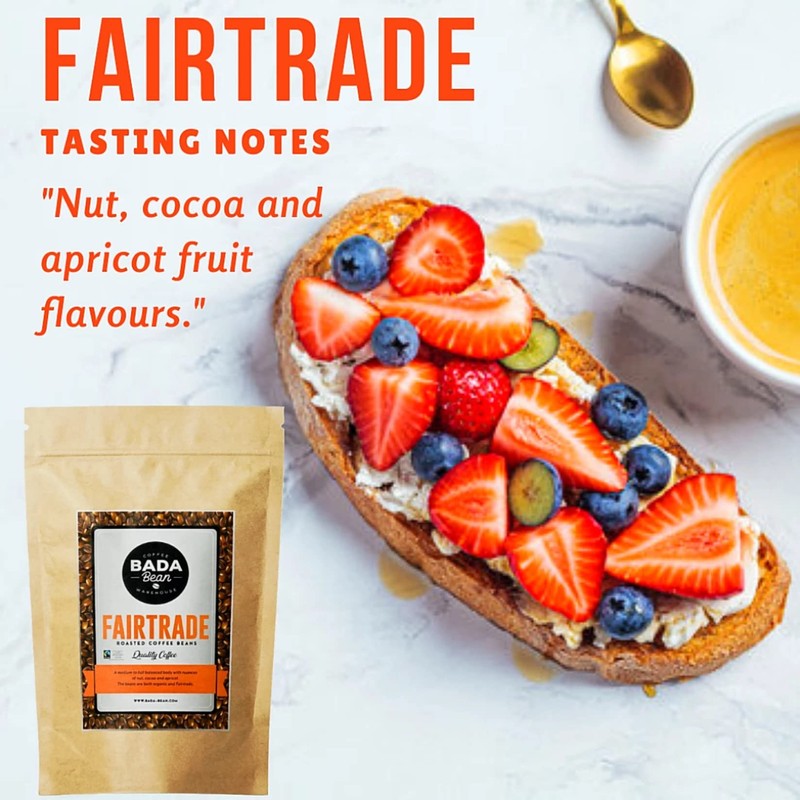 Bada Bean Coffee, Fairtrade, Roasted Beans. Fresh Roasted Daily. Award