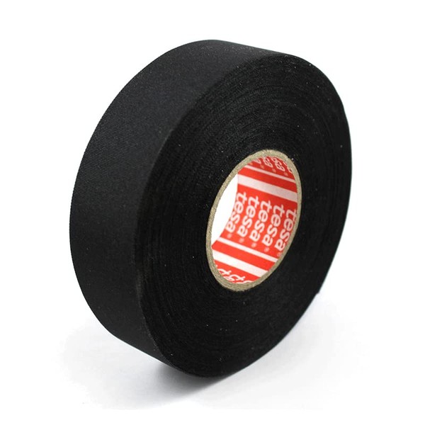 tesa 51036 PET Cloth Wire Harness Tape [Flame Retardant]: 3/4 in. x 27.3 yds. (Black)