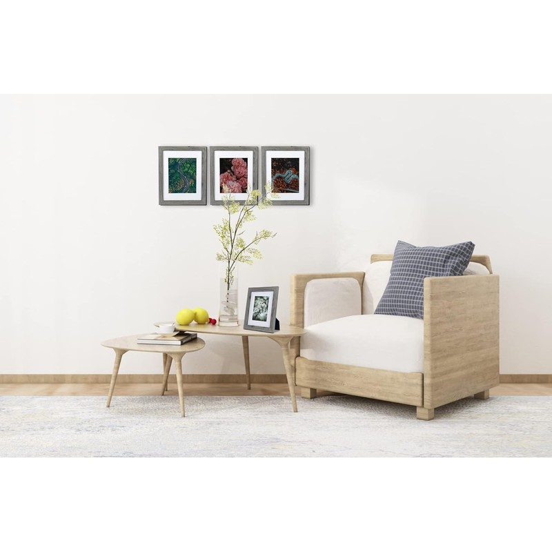 Scholartree Grey 5x7 Picture Frame,Display 5x7 without Mat or 4x6