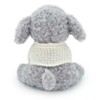 JamieCare 10'' Plush Dog Stuffed Animal with Knitted Sweater, Gray