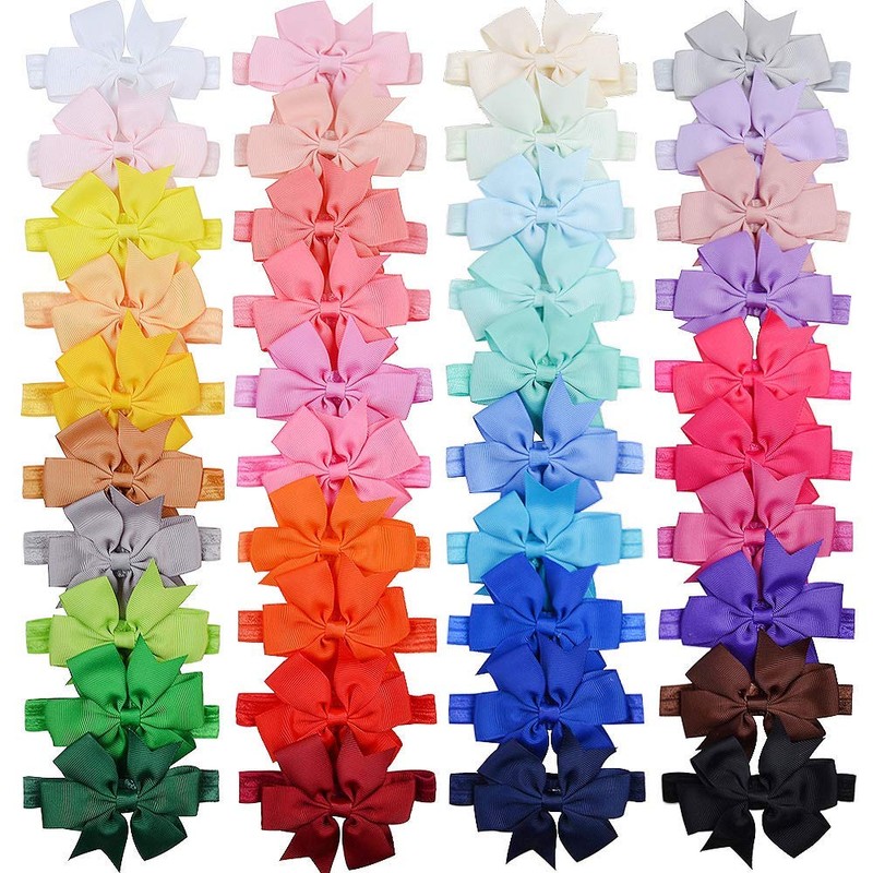 PUBAMALL 40 pcs diadema para bebé, cintas para niñas para