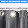 Oruola 12pcs White Plastic Shower Curtain Rings,O-Shape PP Plastic Material