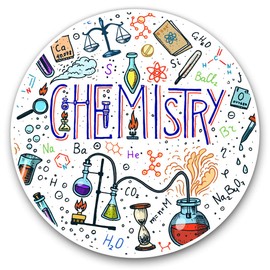 Vinyl Stickers (Set of 2) 7.5cm - Chemistry Science Art Teacher Uni #14791