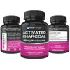Pure Organic Activated Charcoal Capsules - 600mg per Capsule, 90