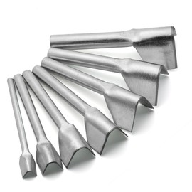 Rierdge 7pcs Leather Craft Cutter V-Shape Punch Cutting Tools for Belt Wallet Bag with 7 Sizes (10mm, 15mm, 20mm, 25mm, 30mm, 35mm, 40mm)