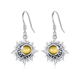 Women's Earrings 925 Sterling Silver Hypoallergenic Drop Earrings Flower/Angel Wings/Cute Animal Tassel Earrings Drop Earrings Jewellery Gifts for Women Girls Daughter Girlfriend, Sterling Silver, No