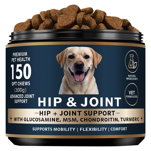 Glucosamine for Dogs - 150 Soft Chews, Hip & Joint