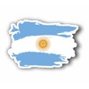 AMA SHOP Silhouette sticker Argentina flag mod.3|Sticker for Helmet, Motorcycle,