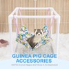 BESNEW Waterproof Guinea Pig Hammock with Stand,Cute Guinea Pig Printed
