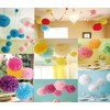 Paper Pom Pom Paper Flower Set L 13.8 inches (35