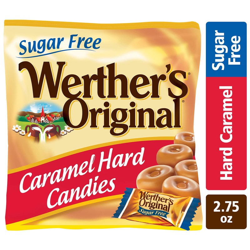 Werther's Original Hard Sugar Free Caramel Candy, 2.75 Oz Bags
