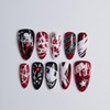 30Pcs Y2K Anime Press on Nails, Medium Almond Fake Nails,
