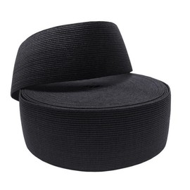 VIVIIHOO Elastic Band Wide 100 mm x 5 m - Heavy Stretch Elastic Band for Waistband and Clothing Sewing, Elastic Band Sold by the Metre Textile in Black