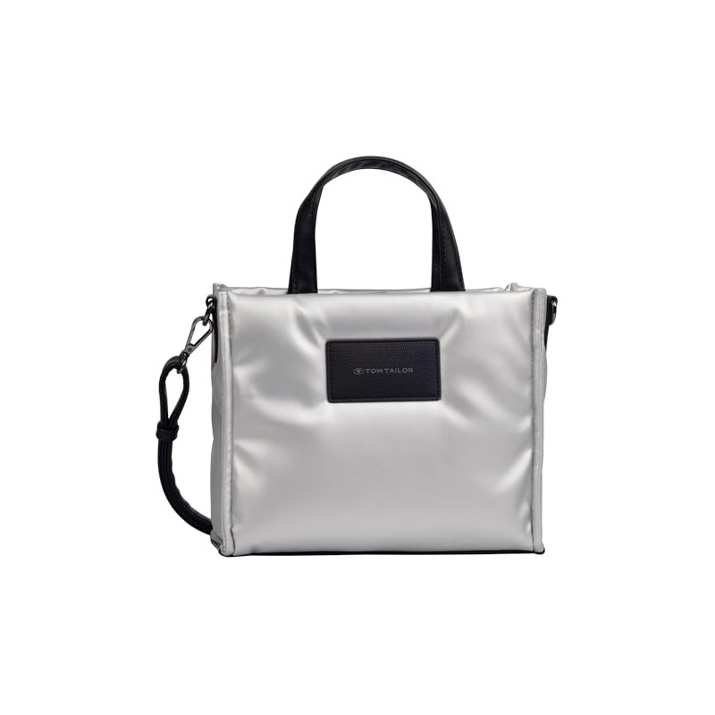TOM TAILOR Women's Patti Shopper, silver, Fashion