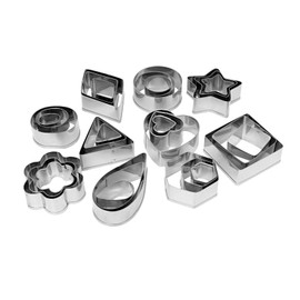30Pcs Mini Cookie Cutter Set，Stainless Steel Multi Shapes Kit Cutters for Baking, Holiday Cookies, Small Stainless Steel Fruit Veggie Tiny Polymer Clay Cutters for Kids