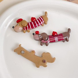 HSYTEK Pack of 6 Fridge Magnets, Dachshund Magnetic, Funny Fridge Decoration, 3D Small Decorative Fridge Magnets for Whiteboard, Fridge, Calendar, Kitchen, Office and Classroom