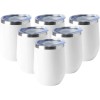 50-Pack Insulated Stainless Steel Wine Tumblers Sublimation Blanks with Spill-Proof