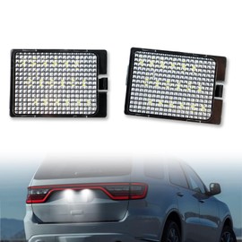 ZDEERAOTO LED License Plate Light for 2014-2022 Dodge Durango Pickup Truck,18 SMD Xenon White 6000K,for Led Rear Tag Lamp with Socket Wiring Harness Plug,2 PCS