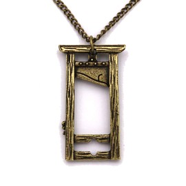 Nimei Guillotine Pendant Necklace for Men&Women Fun Charm Necklace French Revolution Vintage Stylish Jewelry (Bronze)