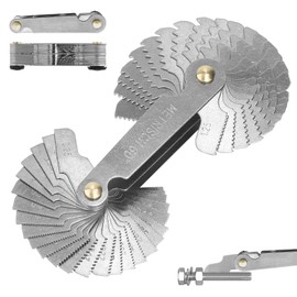 BOULESENM Stainless Steel Threaded Blades Screw Gauge with 52 Blades Size Gauge Screw Gauge Double Comb Step Center