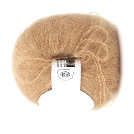 Mohair Wolle zum Stricken, Weiches Angora Mohair Garn, Beliebtes Mehrfarbiges Strickgarn aus Mohair Wolle zum häkeln Häkelgarn für Kleidungsstücke Schals Pullover Schals Hüte(18 Khaki)