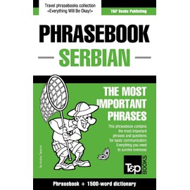 English-Serbian phrasebook and 1500-word dictionary