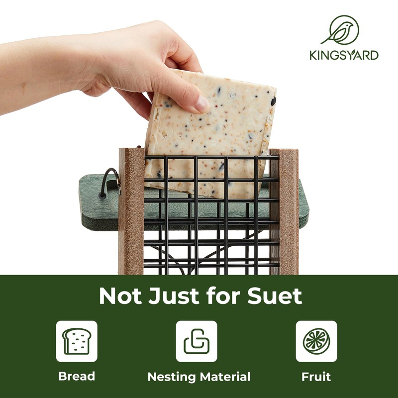 Kingsyard Recycled Plastic Suet Feeder, Tail Prop Suet Feeder for