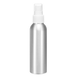 HARFINGTON Aluminum Fine Mist Spray Bottles 120ml/4oz Metal Small Liquid Alcohol Refillable Travel Container with White Plastic Nozzle Cap for Perfume Skincare Cosmetic Storage Bottle